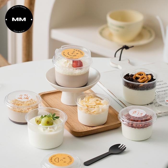[ AL AMIN ] 10pcs PREMIUM dessert box 250ml kotak mika box dessert kue cake box tiramisu puding