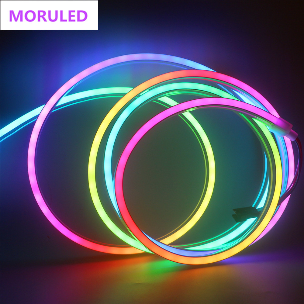 WS2812B LED Neon Strip Rope Tube Light WS2812 Individually Addressable Smart Flexible Silica Gel Sof