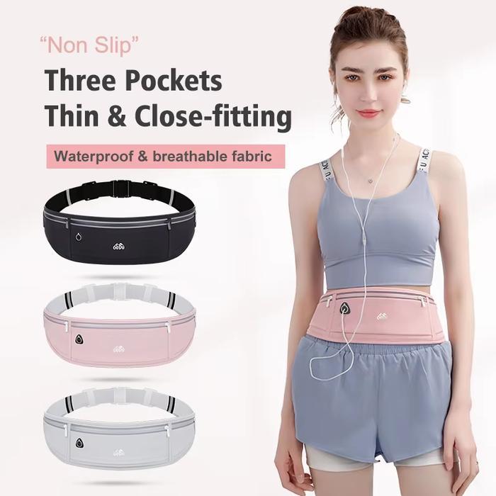 Tas Pinggang Olahraga Outdoor Tas Ponsel Lari Pria dan Wanita Tas Sabuk Mini Anti air
