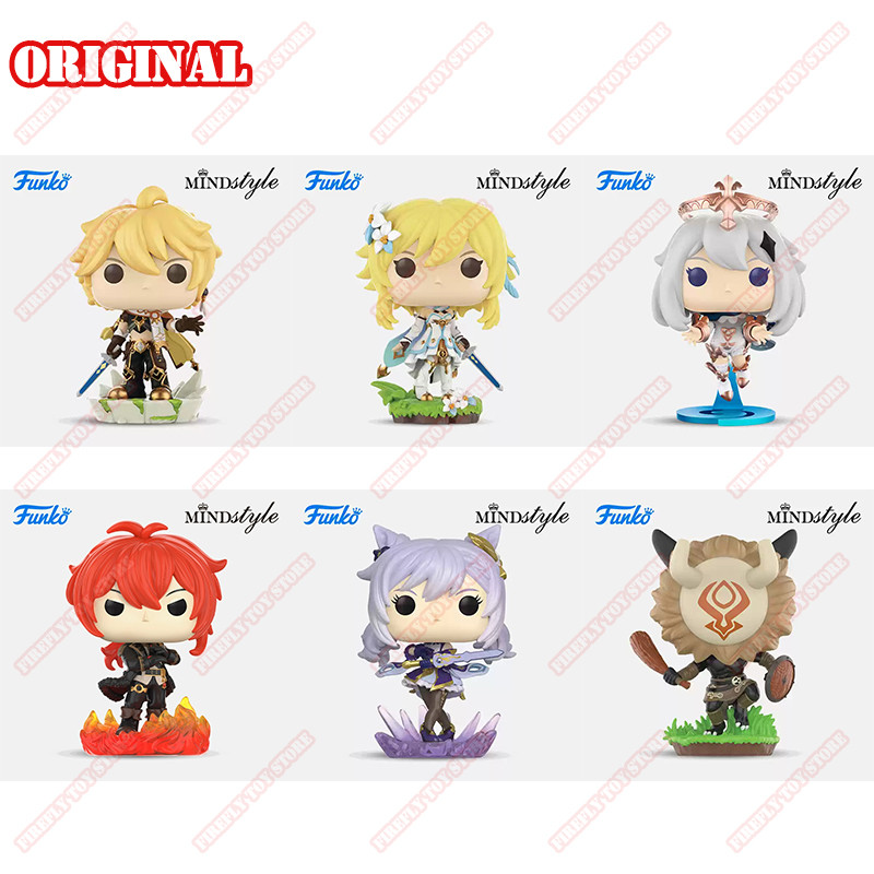Original Genshin Impact Animation Game Peripheral Toys Lumine Aether Paimon Diluc Keqing Anime