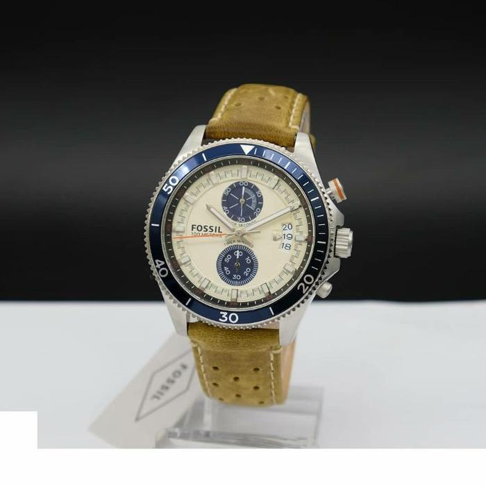 (Jual-1225) Jam Tangan Pria Fos sil Original Ch2951 Wakefield Chronograph Leather