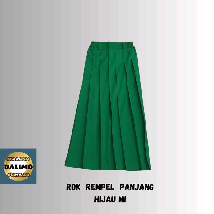 Rok Panjang Rempel SD semua warna seragam sekolah DALIMO rok merah SD rok hijau mi rok hijau toska