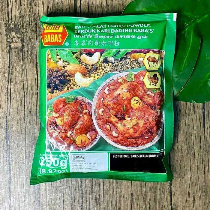 BABAS CURRY SEASONING Babas Meat curry Powder 250 Gram