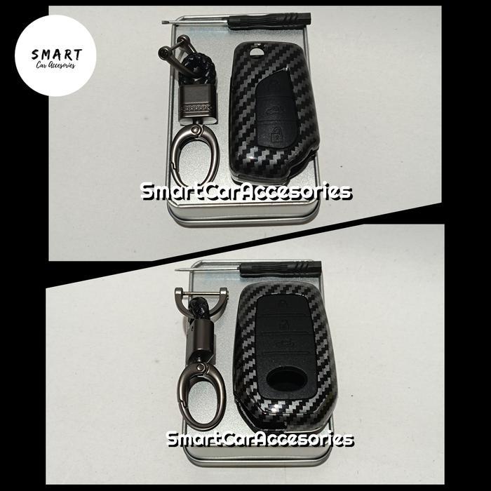 Casing Cover Remote Kunci Variasi Reborn Fortuner Vrz Keyless Carbon