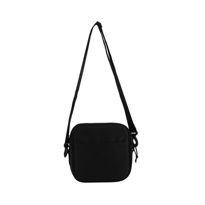 New Gozeal Shoulderbag Cube Black Tas Slempang Kecil Simple Tas Pria Wanita Unisex Canvas