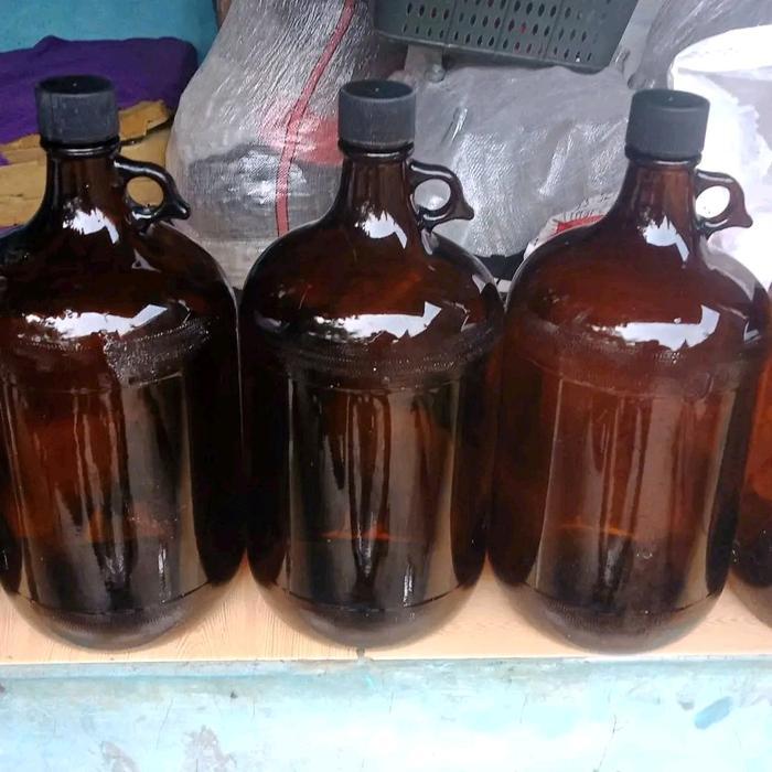 Wadah Botol Kaca Amber Rekondisi Kapasitas 4500ml untuk Absolute dan Vas Bunga serbaguna kebutuhan