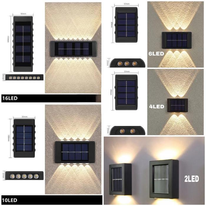 Lampu Outdoor Tenaga Surya-Lampu Dinding Tenaga Surya-Tahan Air Ada Sensor Cahaya Solar