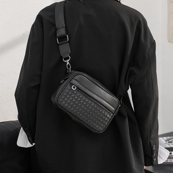 LEATHER CONCEPT TONIE TAS SELEMPANG PRIA KULIT TAS KULIT COWOK TAS PRIA TAS JALAN HITAM COWOK