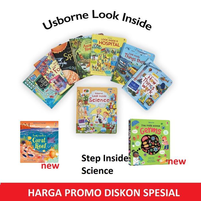 Usborne Look Inside dan Step Inside Science Lift The Flap Book