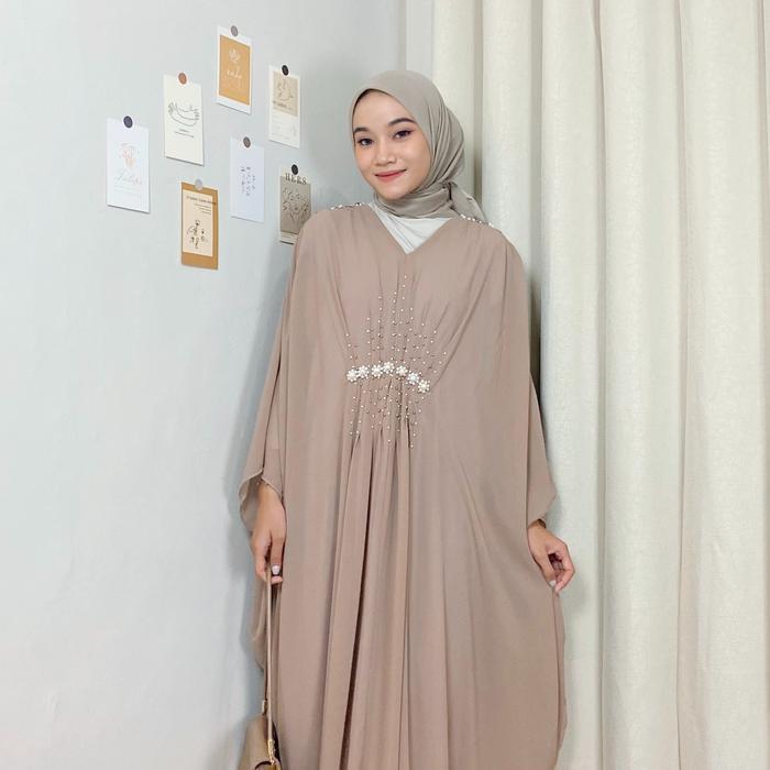 Missnomi - Shelma Kaftan / Kaftan Muslin / Kaftan Lebaran / Kaftan Wanita Ceruty Muslim Panjang