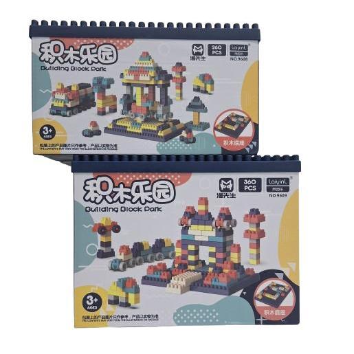 Mainan anak Mainan Aktivitas Membangun Anak Kotak Susun Blok Plastik Bangunan & Mobil Mobilan -