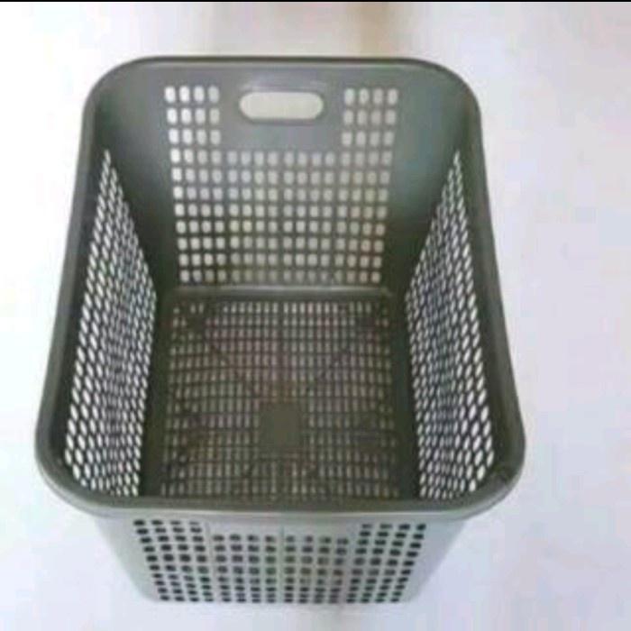 Keranjang Laundry Baju Plastik / Keranjang Pajero Abu Rigen Serbaguna