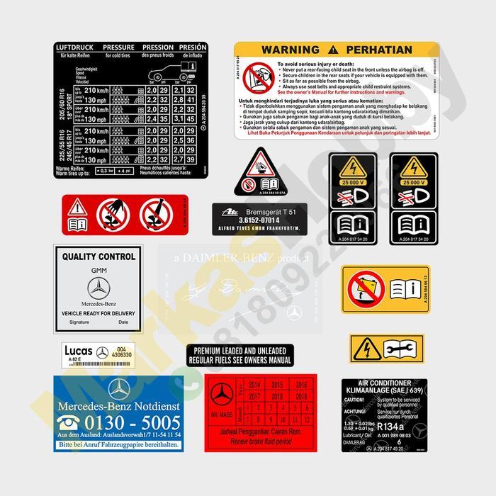 Sticker Mercedes W204 Set