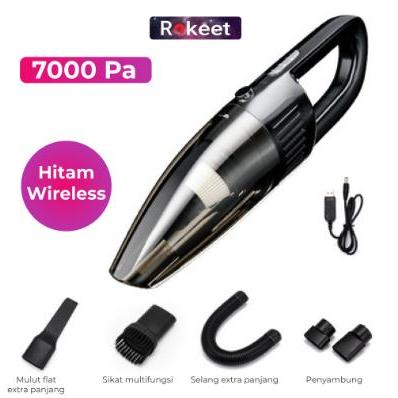 Rokeet Wireless Vacuum Cleaner Penyedot Debu Kuat 7000Pa Portable Mini