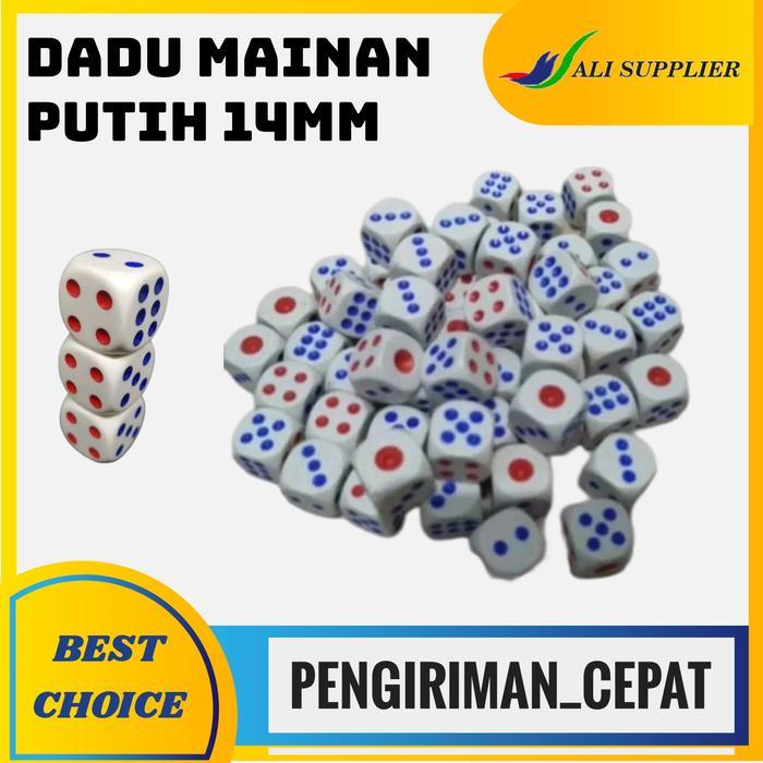 Dadu dice plastik MURAH Dadu dice plastik / DADU TRANSPARAN / DADU PUTIH BESAR / DADU ULAR TANGGA /