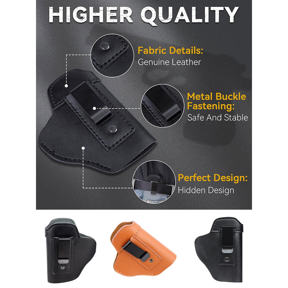 Left Right Tactical Leather Holster for Concealed Carry IWB Gun Holsters for Glock 17 19 43/Sig