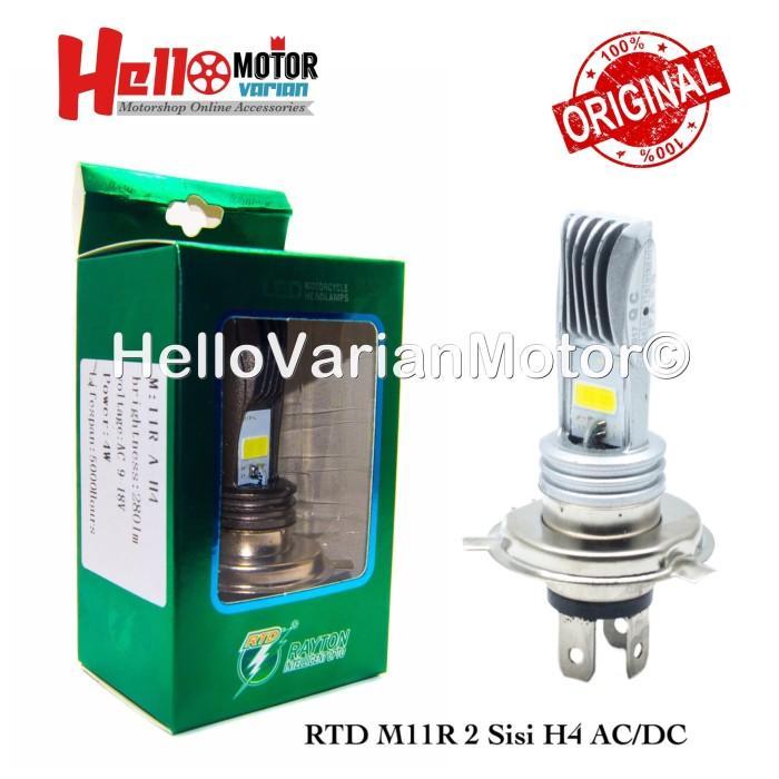 LAMPU UTAMA HEADLAMP LED 2 SISI RTD M11R H4 AC/DC