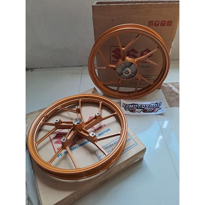 Velg Roda Depan Belakang Satria Fu Fi Injeksi Gold Original Sgp