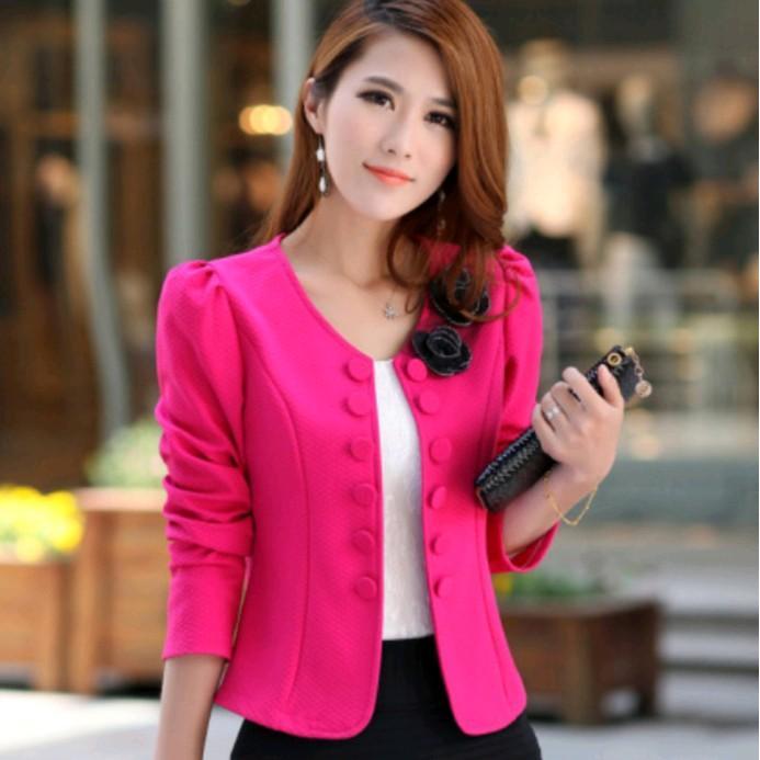 Baju Blazer Wanita Lengan Panjang Trendy Korea Model Jas Atasan