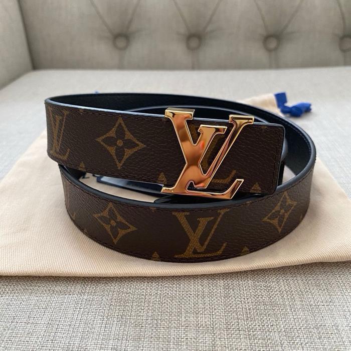 ASLI LV Belt 3 cm Reversible - black READY STOCK