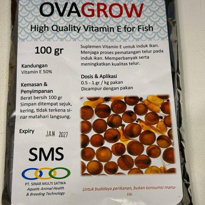 Ovagrow 100 Gram / Vitamin E Untuk Indukan Ikan