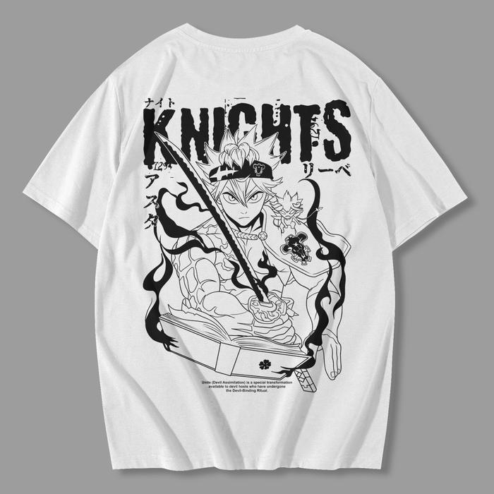 Kaos Oversize Torizu Asta x Liebe Knights Black Clover Anime Manga Premium Unisex