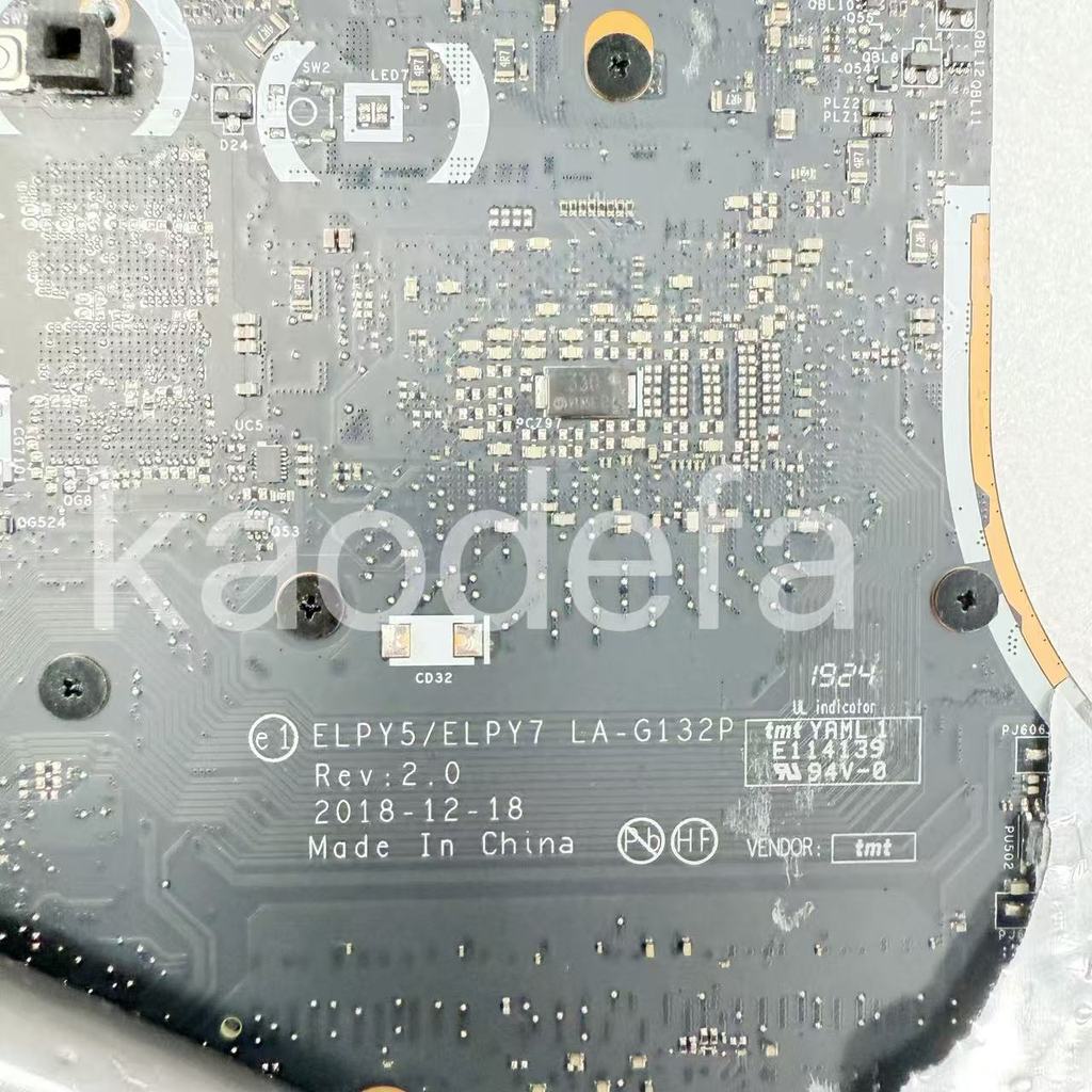 LA-G132P Mainboard For Lenovo Legion Y740-15IRHg Laptop Motherboard CPU:I7-9750H GPU:RTX2060 6G
