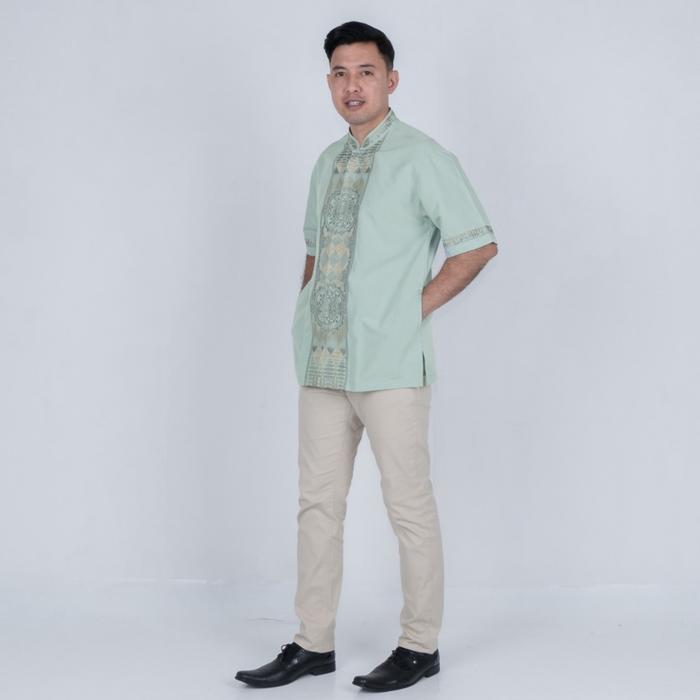 m3 Benhill Taqwa Koko Bordir Pria Pendek Mint 2548-49-50-32Y