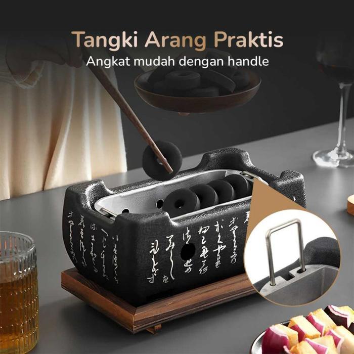Alat Panggang Bakar Portable Tungku Kompor BBQ Griller Stove Aluminium