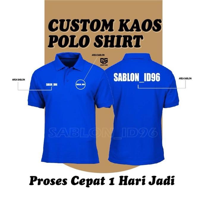 Kaos Polo Shirt / Kaos Kerah Sablon Dtf Bisa Custom Desain Sendiri
