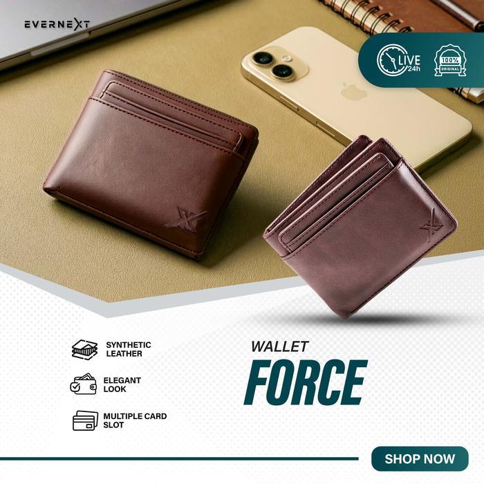 Eiger - Dompet Kulit Pendek Pria Dompet Lipat Dompet Uang Kartu Dompet Bifold Force Wallet