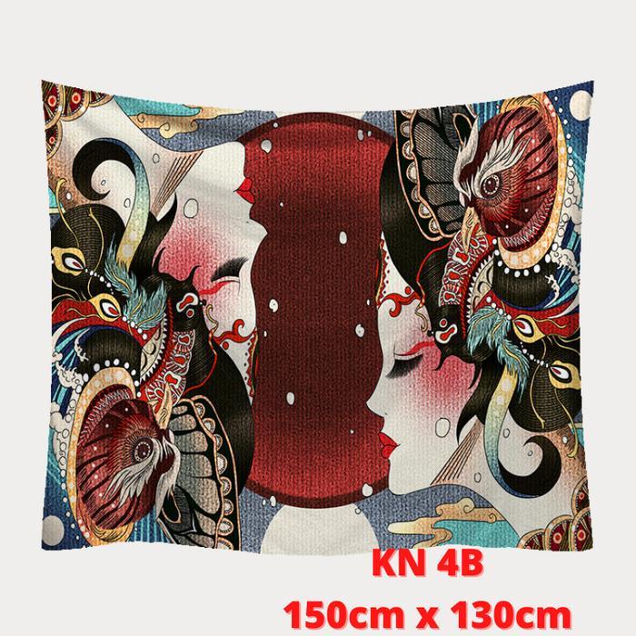 Poster Wallpaper Kain Hiasan Background Dinding Tembok Background Foto Photo Motif Pemandangan