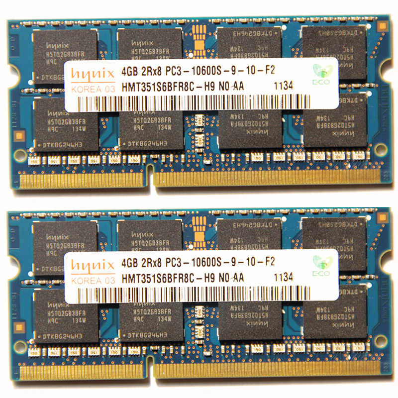 hynix DDR3 4GB 8GB 1333mhz RAM 2Rx8 PC3 - 10600S Laptop Memory SODIMM 1.5V Mini PC