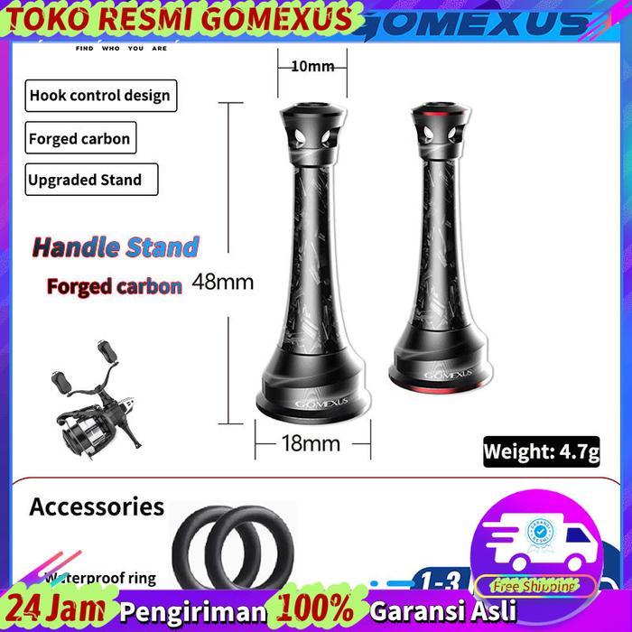 Gomexus Reel Stand Forged Carbon Pancing Aksesori Reel Kuat Ringan Tahan Korosi Serat Karbon Tempa