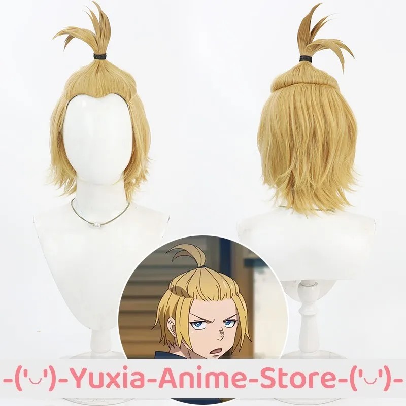 FIRE FORCE ARTHUR BOYLE ASA BOIRU COSPLAY WIG AND CAP ANIME ROLEPLAY WIGS PARTY COSTUME PROP