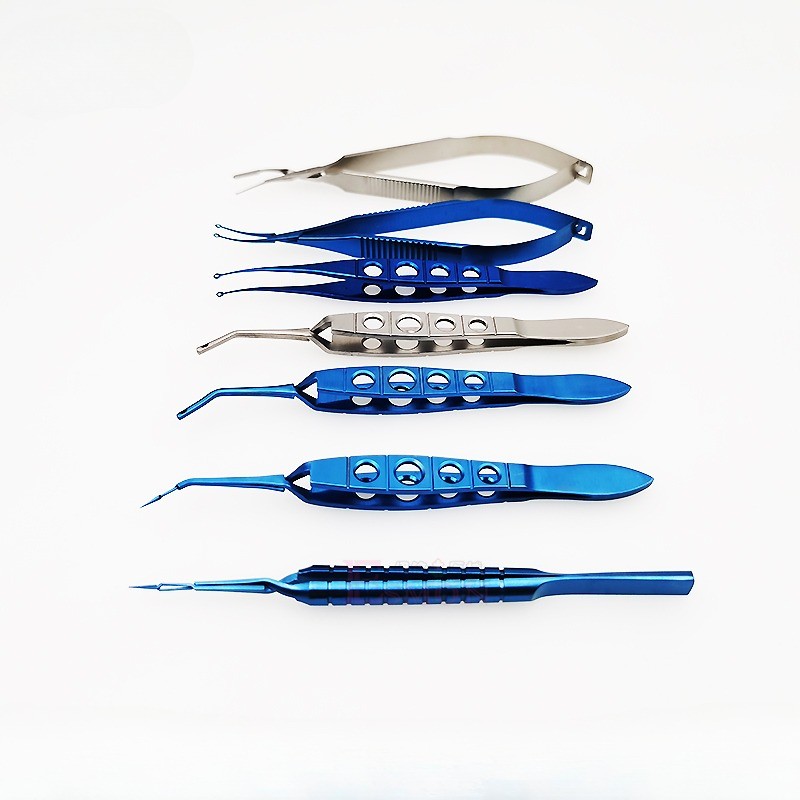 TERBARU Ophthalmic Surgical Operating Instruments Stainless Steel Titanium Flat Handle Suture Tying 