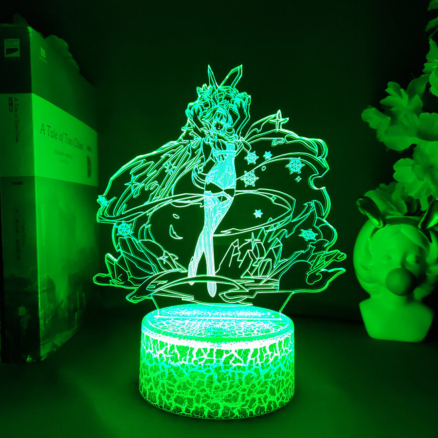 Genshin Impact Eula Lawrence 3d Led Lamp Bedroom Night Lights Decoration Anime Action Figure
