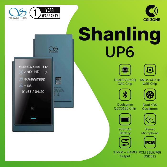 Shanling UP6 Portable Hi-Fi Bluetooth Headphone Amplifier - Blue