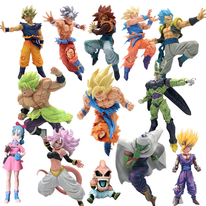 FigureCrazy Cell Figure Ultimate Shape Dragon Ball Z Goku Battle Soldiers Cell DBZ Figure Brush PVC