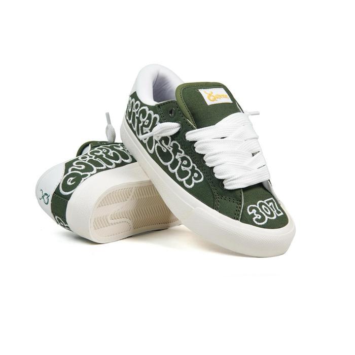 (Quiferstep) Sepatu Bubblety 307 Army Sepatu Gemuk Grafiti Hijau Army Sneakers Kasual Pria Wanita