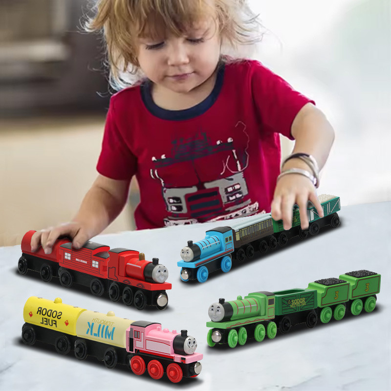 Mainan Kereta Kayu Thomas and Friends dengan Magnet - Set Lengkap Thomas, Edward, Percy, Gordon, Han