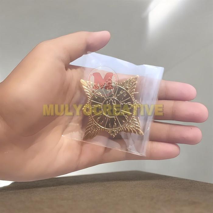 Bros Pin Majapahit - Pin Beskap Aksesoris Keraton Majapahit Logam Kuningan