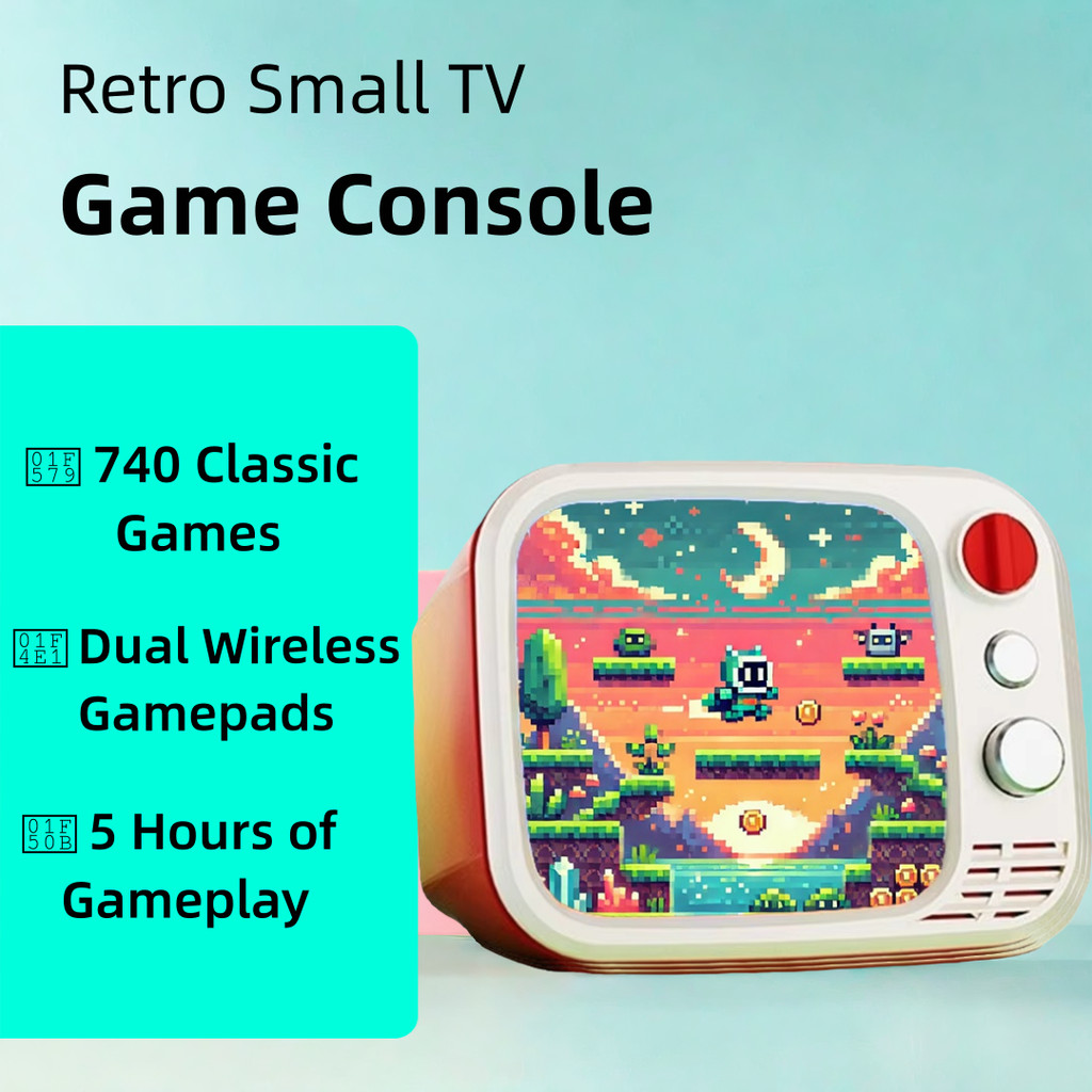 H7 Retro Small TV Video Handheld Game Console 3.5-Inch HD Screen 740 Games Dual Gamepad Handheld