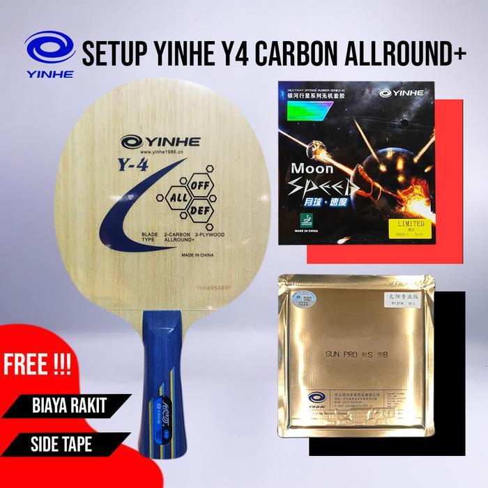 Paket Bat Pingpong Rakitan Yinhe Y4 Carbon Allround+ Yinhe Moon Speed Limited Yinhe Sun Pro