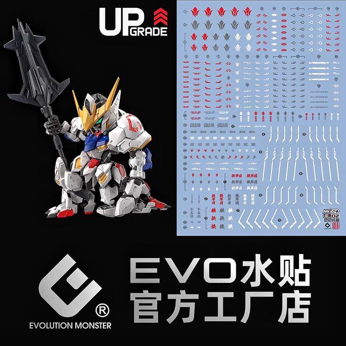 MGSD GUN DAM BARBATOS WATER DECAL EVOLUTION MONSTER