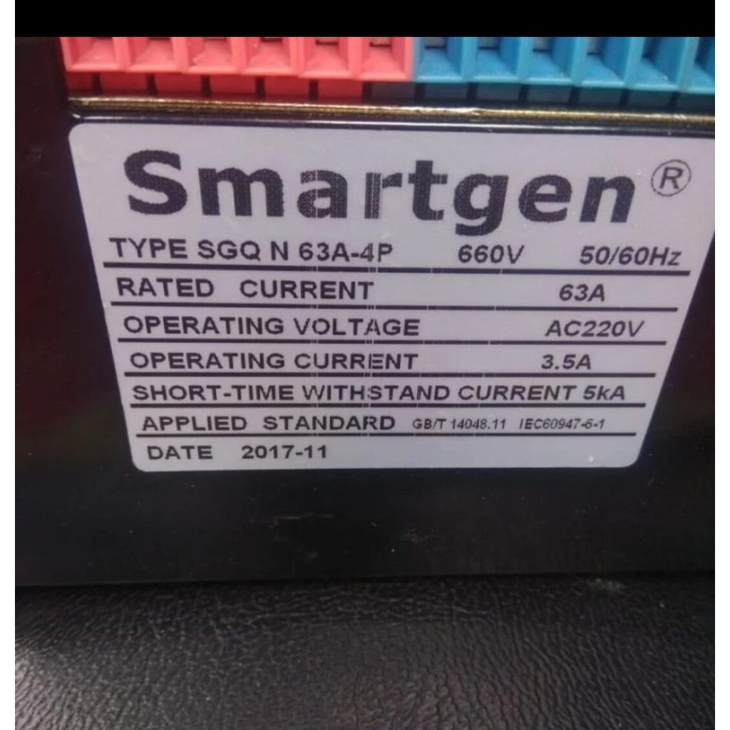 SMARTGEN COS ATS SGQ63A 4 POLE PANEL DAN GENSET 63A