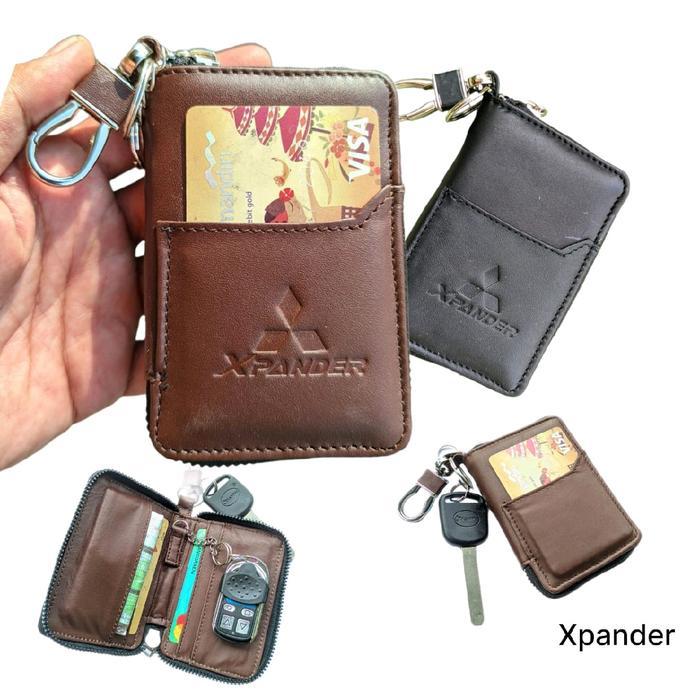 Gantungan Kunci Mobil Mitsubishi Xpander Kulit Asli Dompet Stnk Sim Etoll Xpander