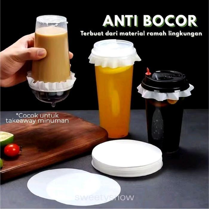 LEAKPROOF PAPER / Kertas Tahan Bocor Cup Minuman / Kertas anti bocor bulat gelas cup kopi take away