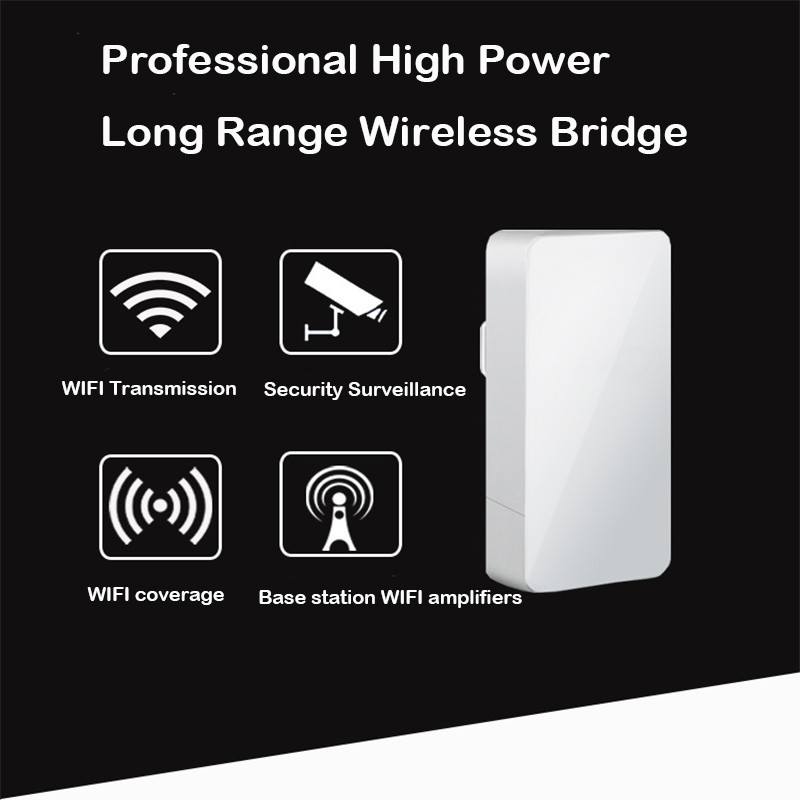 Wireless Wifi Router Bridge 2.4Ghz Outdoor Router 1KM WIFI Range Coverage 300Mbps Wifi Bridge CPE