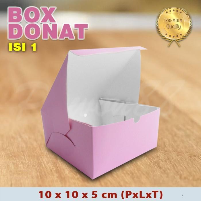 Thebest- Dus Kotak Box Donat - PINK - Isi 1